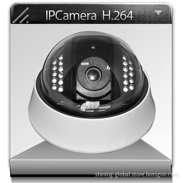 H.264 Dome IP Camera with IR-cut, Support Night Vision